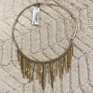 Jenny Packham Gold Fringe Necklace NWT